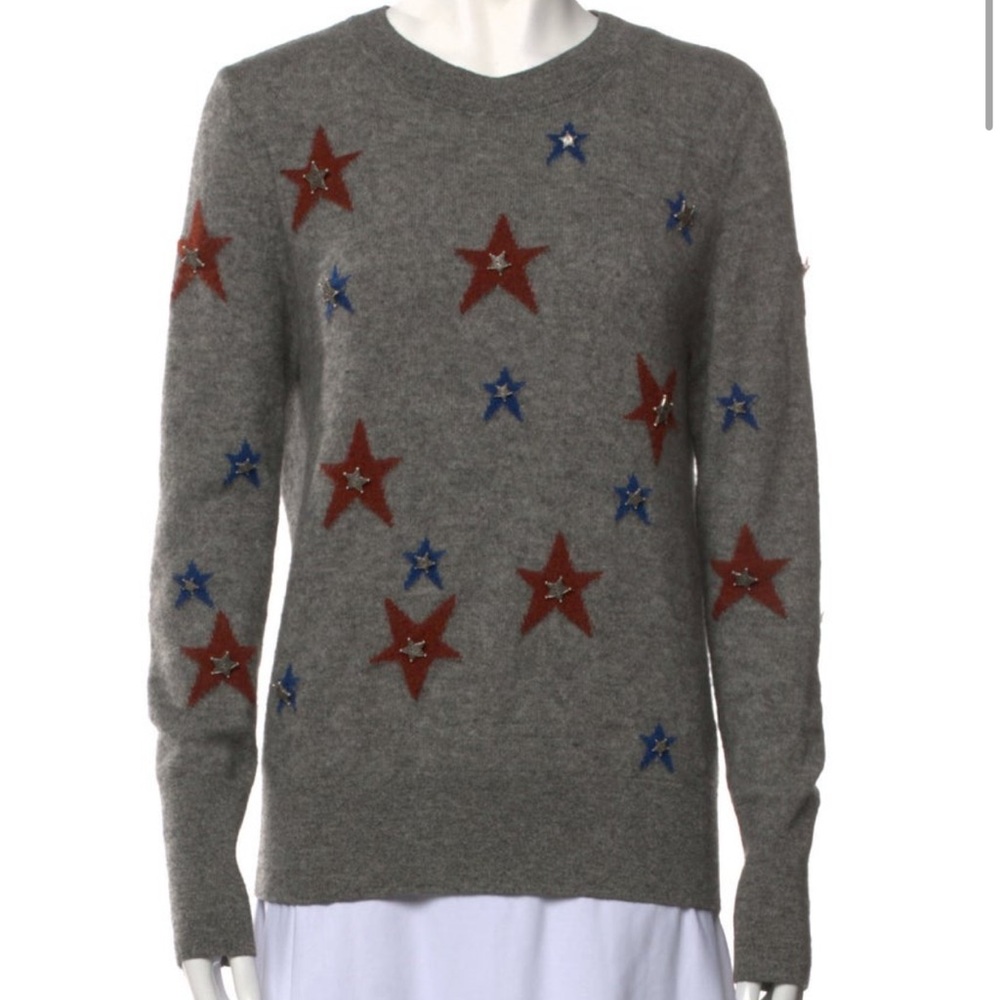 Chanel 2014 Paris Dallas Pharrell Star Charm Cashmere Cardigan Ladies Gray